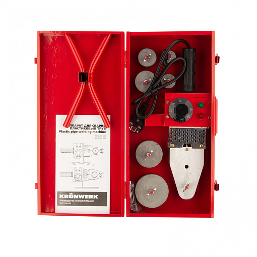 Фото 8 товара Аппарат для сварки пласт. труб К W 800, 800 Вт, 300 °C, 20-25-32-40-50-63 мм Kronwerk