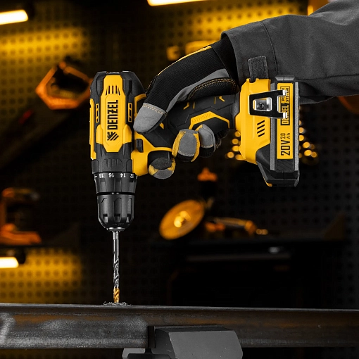 Фото 4 товара Дрель-шуруповерт аккумуляторная CDQ-20, Li-Ion, 20 В, Denzel