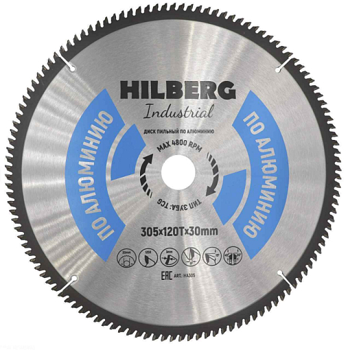 Фото 0 товара Диск пильный Hilberg Industrial Алюминий 305*30*120Т