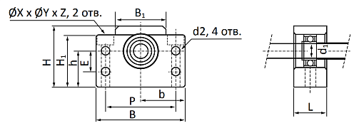 Фото 1 товара Опора ШВП BF12 TECHNIX