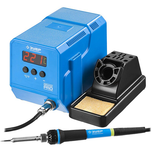 Фото 0 товара Паяльная станция низкотемпературная цифровая, 50-480°C, серия ПРОФЕССИОНАЛ, Зубр 55336
