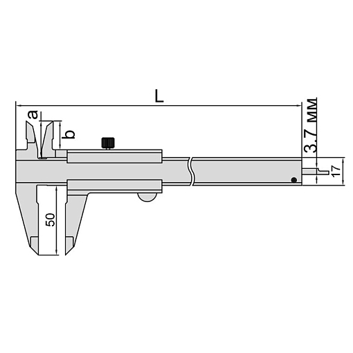 Фото 1 товара Штангенциркуль Шц-1 - 200 (0.02мм) вылет губок 50мм, INSIZE