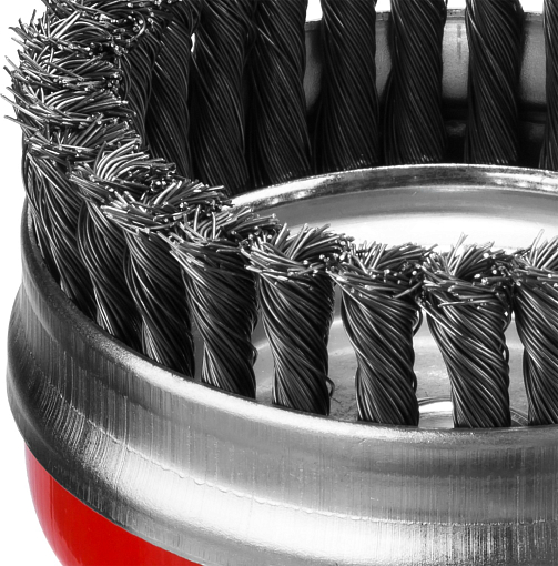 Фото 1 товара Усиленная щетка чашечная для УШМ MIRAX 35144-125 125 мм, проволока 0.5 мм