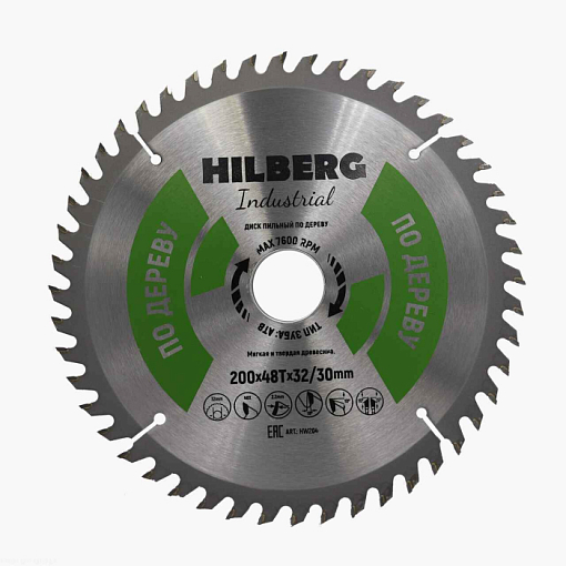 Фото 0 товара Диск пильный Hilberg Industrial Дерево 200*32/30*48Т