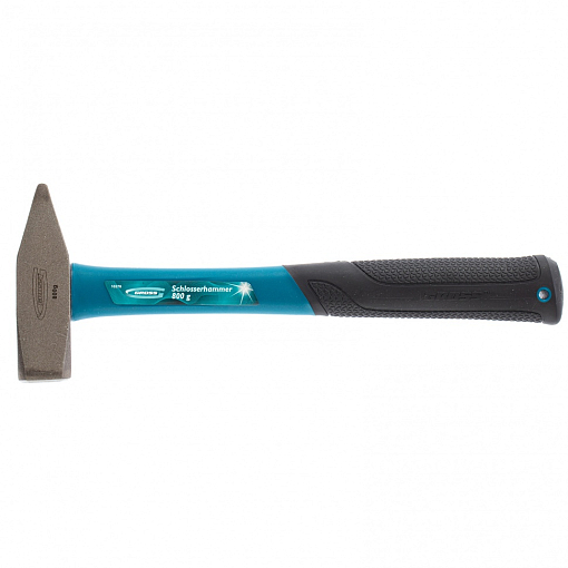 Фото 0 товара Молоток слесарный, 800 г, квадратный боек, фибергласовая обрезин. рукоятка Gross