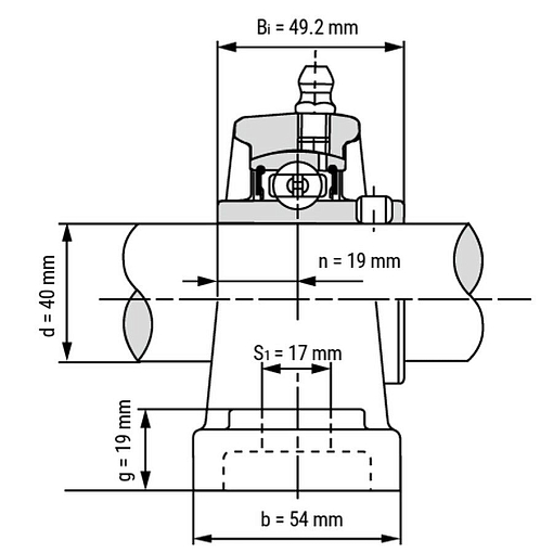 Фото 2 товара Подшипниковый узел UCP208 TECHNIX