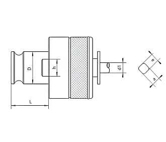 Цанга GT42-28х22 M36 DIN быстросменная резьбонарезная с обгонной муфтой OLICNC - фото 2