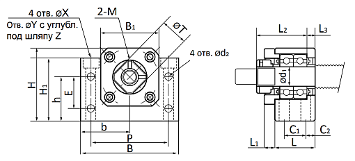 Фото 1 товара Опора ШВП BK10 TECHNIX