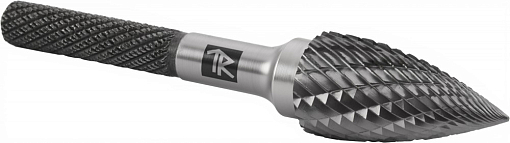 Фото 1 товара Борфреза твердосплавная гиперболическая с заостренным концом, тип G, 10 мм, двойная насечка, в боксе, THORVIK