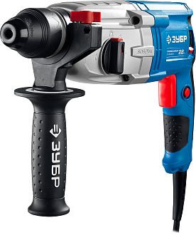 ЗУБР 800 Вт, 0-1200 об/мин, 0-4800 уд/мин, кейс, перфоратор горизонтальный ЗП-28-800 К Профессионал - фото 2