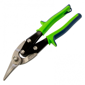 Ножницы по металлу, 250 мм, левый рез, сталь С55, двухкомпонентные рукоятки СИБРТЕХ - фото 1