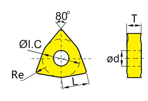 Фото 0 товара WNMG080408-TF KT6119A пластина по сверхтвердым материалам