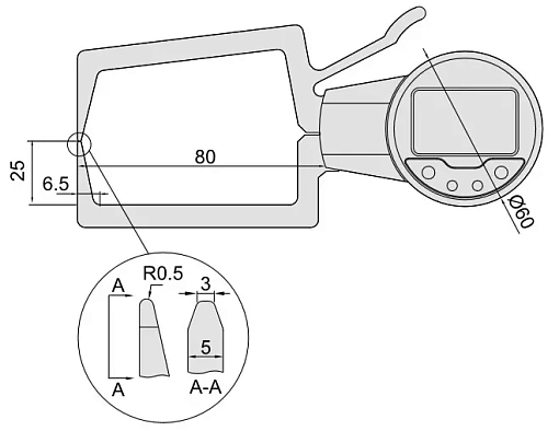 Фото 1 товара Кронциркуль для наружных измерений 20-40 мм INSIZE