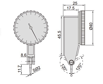 Индикатор ИРБ 0.2мм, 0.002мм "PLUS", INSIZE - фото 2