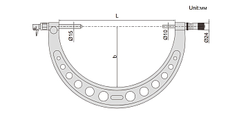 Микрометр МРИ-1200, 0.01мм (индикатор не входит в компл), INSIZE - фото 2