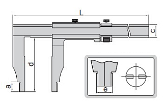 Штангенциркуль нониусный ШЦ-3 1000 (0.05мм/1/128") вылет губок 150мм, INSIZE - фото 2