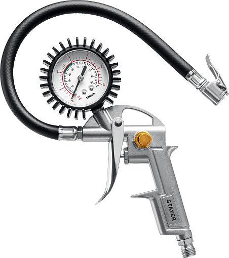 Фото 2 товара Набор пневматический универсальный: краскораспылитель с верхним бачком, пистолеты, пневмошланг STAYER 5 предметов,06488-H5_z01