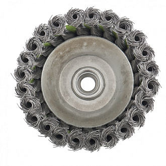 Щетка для УШМ, 75 мм, М14, "чашка", крученая мет. проволока Сибртех - фото 3