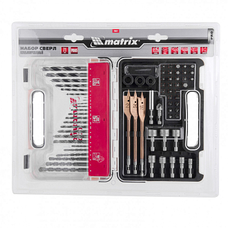 Набор сверл комб., мет. 1-6 мм, бет. 3-8 мм, дер. 3-8 мм (71 предмет) Pro Matrix - фото 4