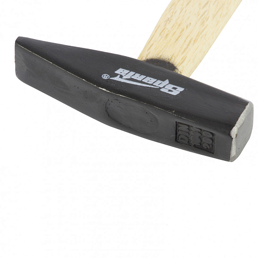 Фото 2 товара Молоток слесарный, 200 г, квадратный боек, деревянная рукоятка Sparta