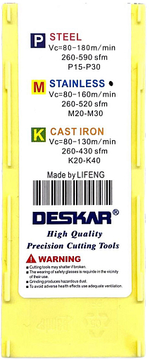 Фото 4 товара CNMG120404 HS LF6018 токарная пластина Deskar