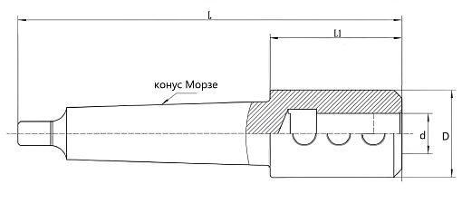 Фото 1 товара MTA2-SLN12 оправка для конц фрез weldon OLICNC