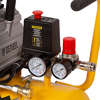 Компрессор воздушный DC1500/24, прямой привод, 1.5 кВт, 24 литра, 220 л/мин Denzel - фото 7