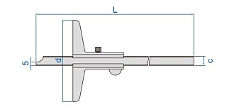 Штангенглубиномер ШГ-500, 0.02мм, INSIZE - фото 2