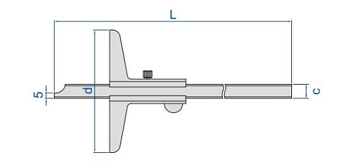 Фото 1 товара Штангенглубиномер ШГ-500, 0.02мм, INSIZE