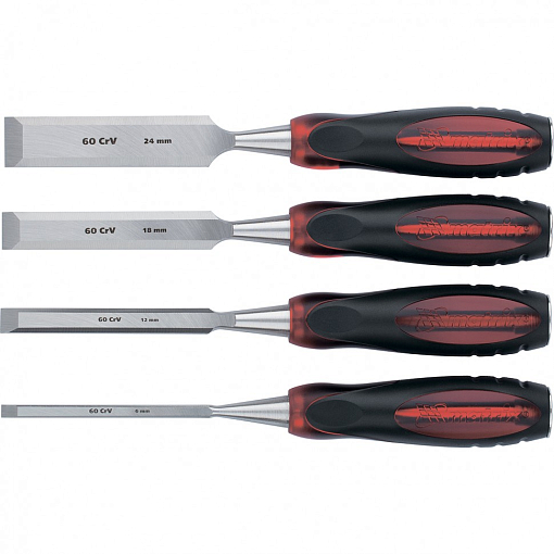 Фото 0 товара Набор долот-стамесок плоских "Тигровый глаз", 4 шт, 6-12-18-24 мм Matrix