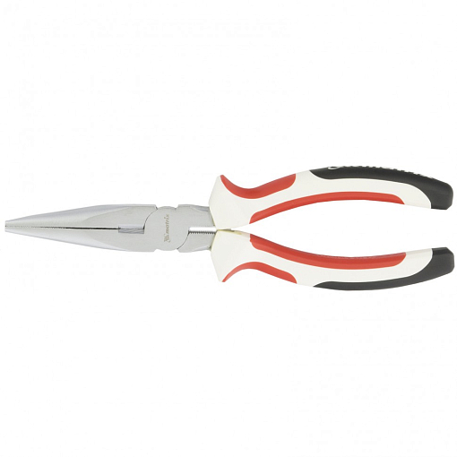 Фото 0 товара Длинногубцы прямые, WHite Nickel, 200 мм, никелированные, трехкомпонентные рукоятки Matrix