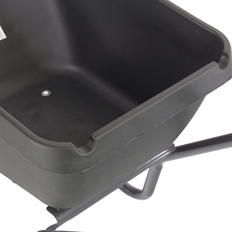 Тачка садово-строительная с пласт. корытом, грузоподъемность 175 кг, объем 90 л Сибртех - фото 6