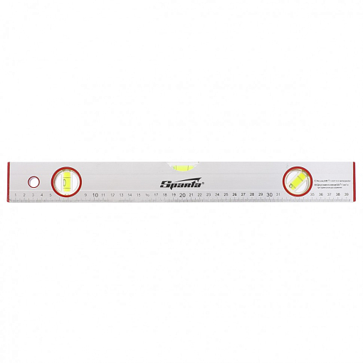 Фото 0 товара Уровень алюминиевый, 400 мм, 3 глазка, линейка Sparta