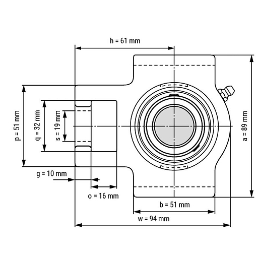 Фото 1 товара Подшипниковый узел UCT204 TECHNIX