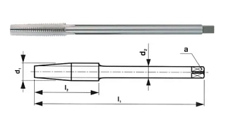 Метчик гаечный 5х0,8 исп.2 (с квадратом) Sekira - фото 3