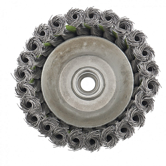 Щетка для УШМ, 125 мм, М14, "чашка", крученая мет. проволока Сибртех - фото 3