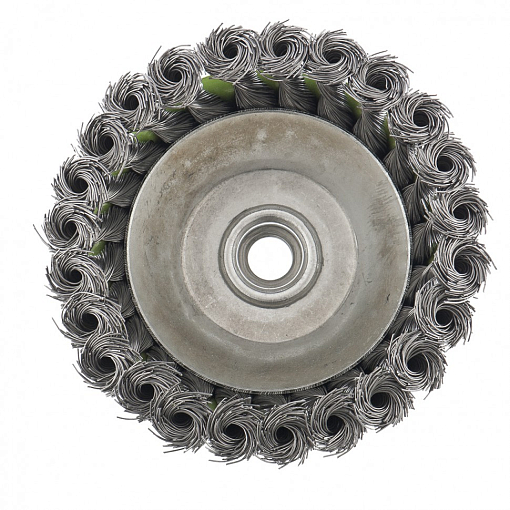 Фото 2 товара Щетка для УШМ, 125 мм, М14, "чашка", крученая мет. проволока Сибртех