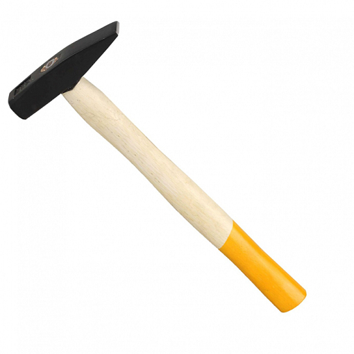 Фото 0 товара Молоток слесарный 200 г квадратный боек с деревянной ручкой