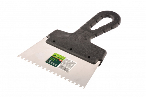 Фото 0 товара Шпатель из нерж. стали, 150 мм, зуб 4 х 4 мм, Сибртех