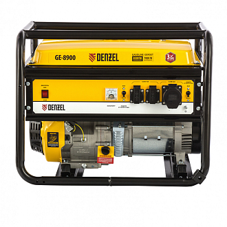 Генератор бензиновый GE 8900, 8.5 кВт, 220 В/50 Гц, 25 л, ручной старт Denzel - фото 9