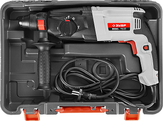ЗУБР 800 Вт, 0-1300 об/мин, 0-4800 уд/мин, кейс, перфоратор горизонтальный П-26-800 Мастер - фото 7