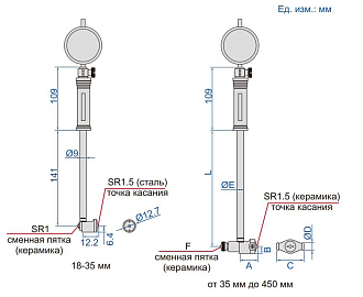 Нутромер НИ-160 (50-160мм погр. 0.018мм повторяемость 0.003мм) INSIZE - фото 2