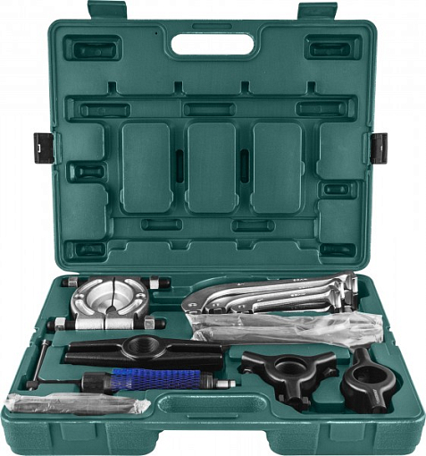 Фото 2 товара Универсальный гидравлический съемник, 25 предметов, Jonnesway