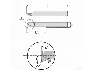 MPR 6 R0.2 L22 минирезец Qtool - фото 2