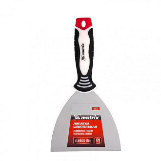 Шпательная лопатка из нерж. стали, 120 мм, трехкомпонентная ручка Matrix - фото 1