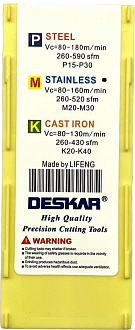 MGMN300 H LF6018 пластина для отрезки и точения канавок Deskar - фото 8
