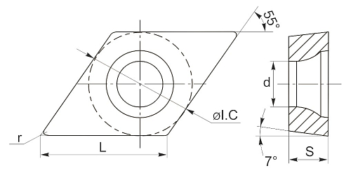 Фото 1 товара DCMT11T304 QD2118 пластина для точения (набор 10 шт) Qtool