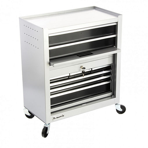 Фото 3 товара Шкаф для инструмента, 600х260х340 мм, 616х330х658 мм, на колесах, 10 ящиков Matrix