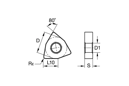 Фото 2 товара WNMG080404R-S LF9118 токарная пластина Deskar