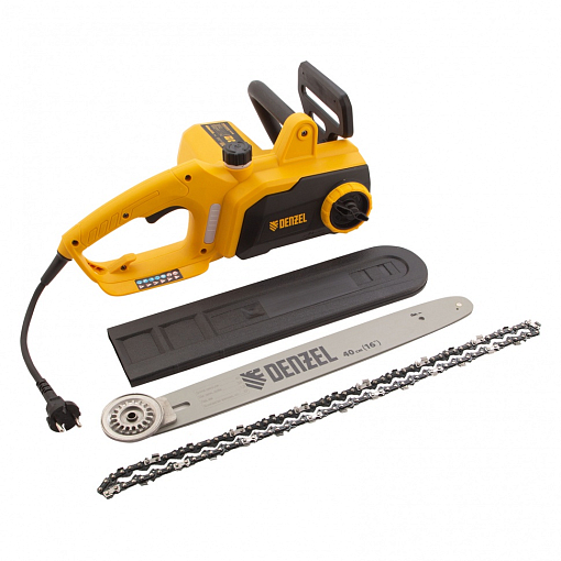 Фото 4 товара Пила цепная электрическая EDS-2000P, 2 кВт,поперечная, шина 40 см, шаг 3/8, паз 1.3 мм, 57 звеньев Denzel